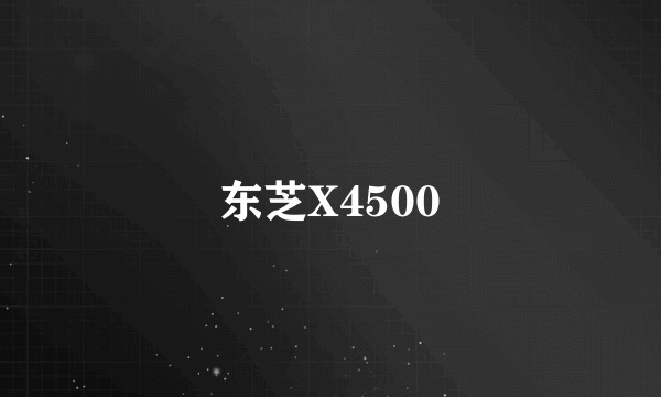 东芝X4500