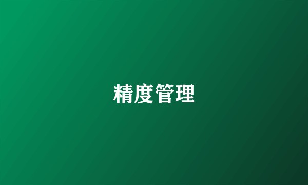 精度管理