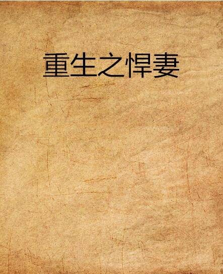 重生之悍妻（图已创作的穿越架空小说）