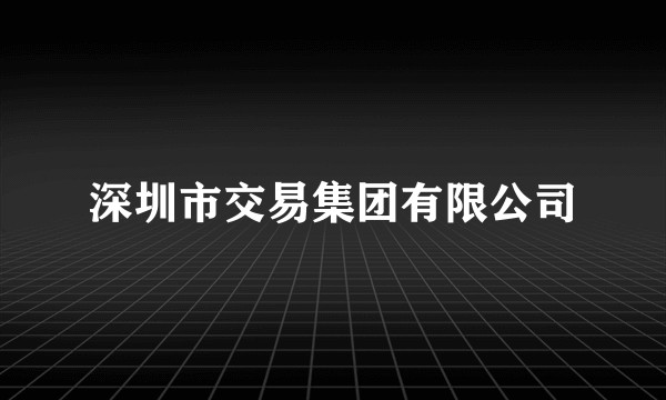 深圳市交易集团有限公司