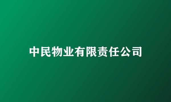 中民物业有限责任公司