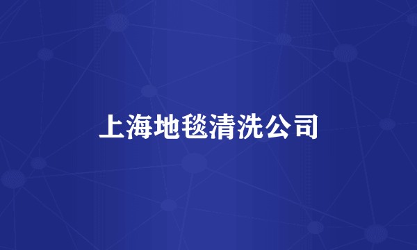 上海地毯清洗公司