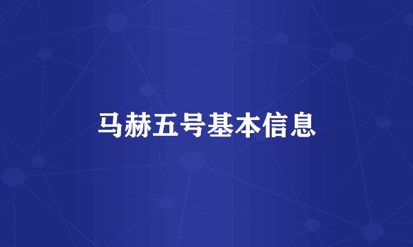 马赫五号基本信息