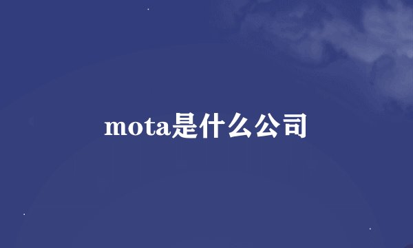 mota是什么公司