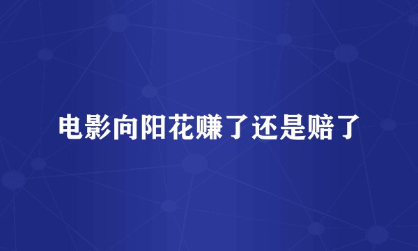 电影向阳花赚了还是赔了
