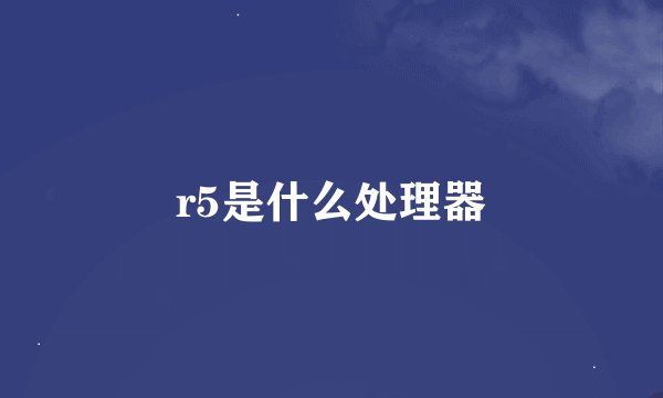 r5是什么处理器