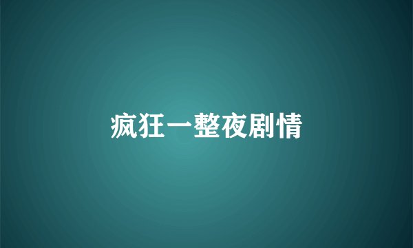 疯狂一整夜剧情