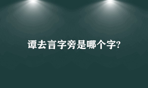 谭去言字旁是哪个字?
