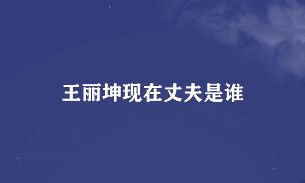 王丽坤现在丈夫是谁