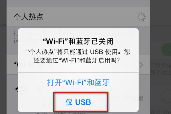 苹果手机如何使用USB让电脑共享网络?