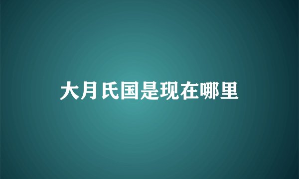大月氏国是现在哪里