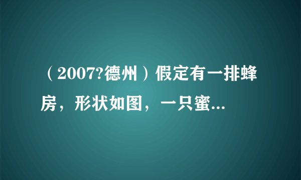 （2007?德州）假定有一排蜂房，形状如图，一只蜜蜂在左下角的蜂房中，由于受伤，只能爬，不能飞，而且只