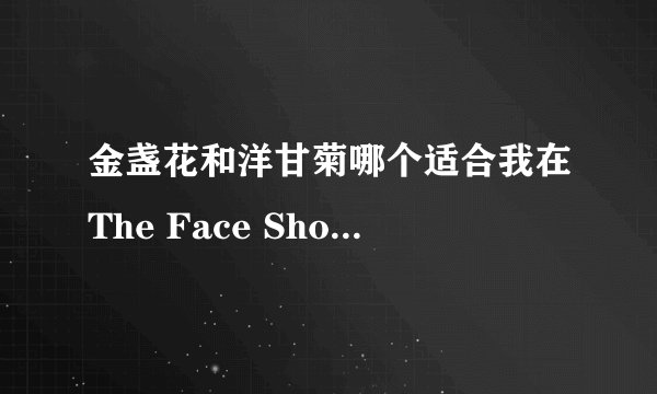 金盏花和洋甘菊哪个适合我在The Face Shop使用？