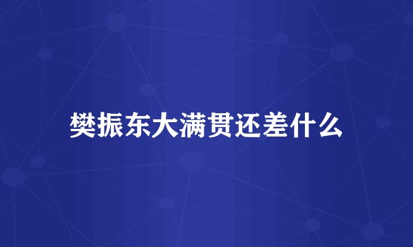 樊振东大满贯还差什么