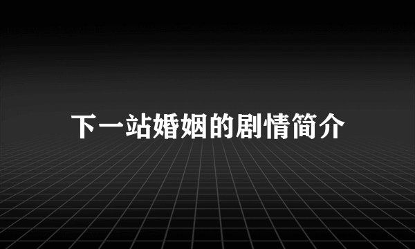 下一站婚姻的剧情简介