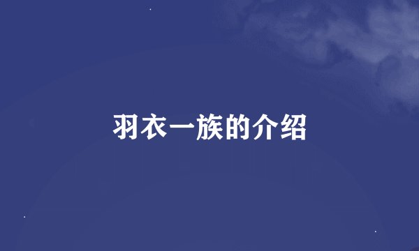 羽衣一族的介绍