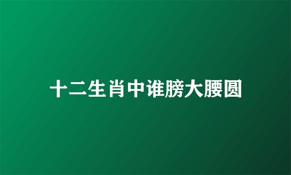 十二生肖中谁膀大腰圆