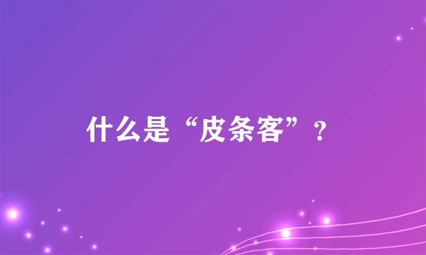 什么是“皮条客”？