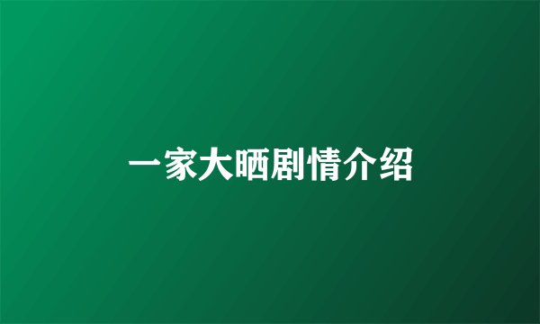 一家大晒剧情介绍
