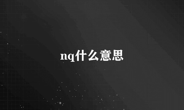 nq什么意思