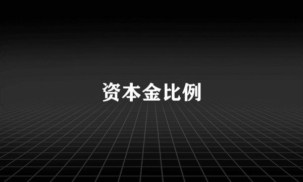 资本金比例