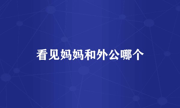 看见妈妈和外公哪个
