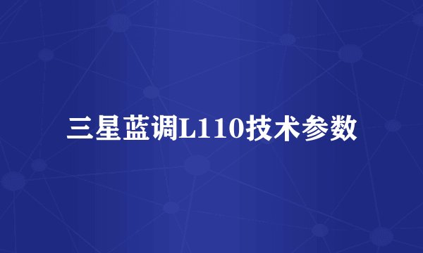 三星蓝调L110技术参数
