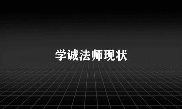 学诚法师现状