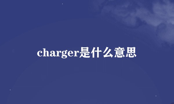 charger是什么意思