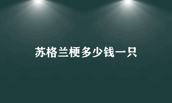 苏格兰梗多少钱一只