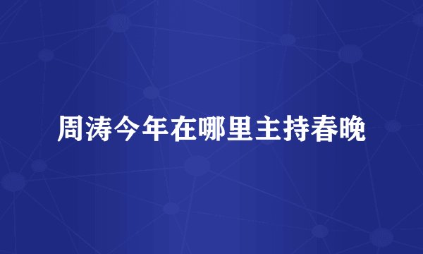 周涛今年在哪里主持春晚
