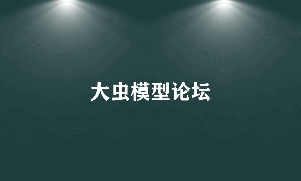 大虫模型论坛