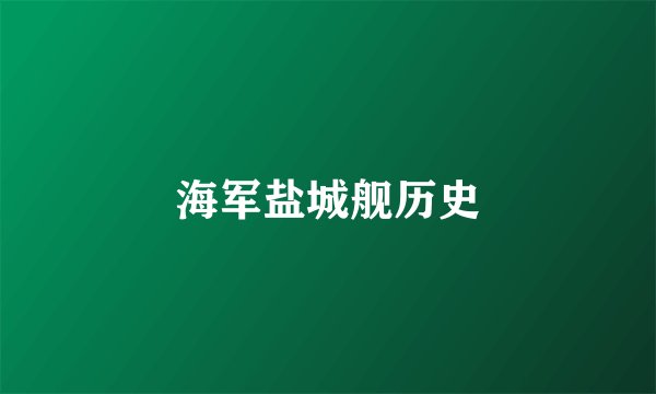 海军盐城舰历史