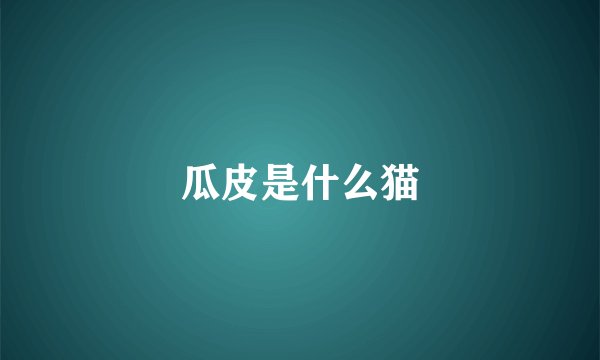 瓜皮是什么猫
