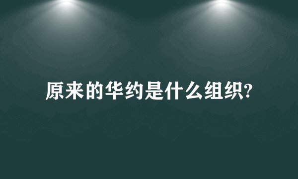 原来的华约是什么组织?