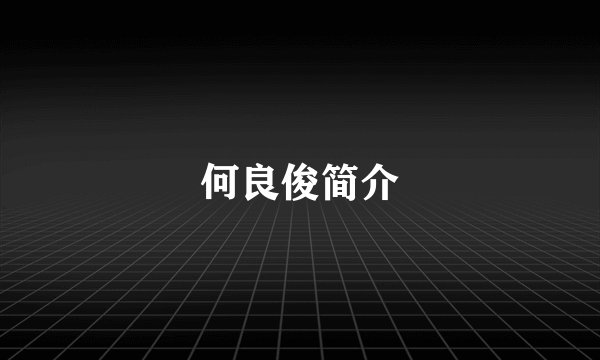 何良俊简介