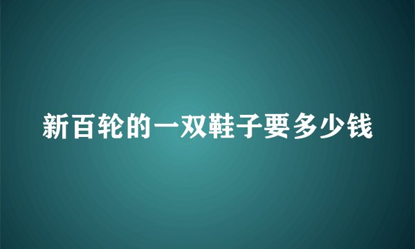 新百轮的一双鞋子要多少钱