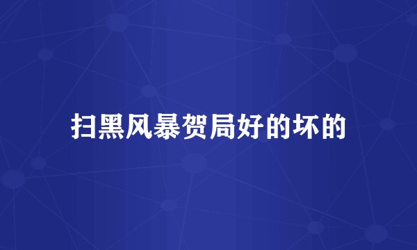 扫黑风暴贺局好的坏的