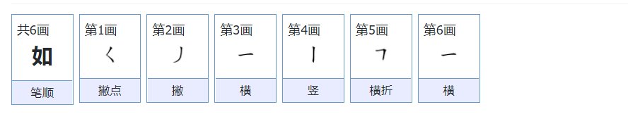 如字的笔顺