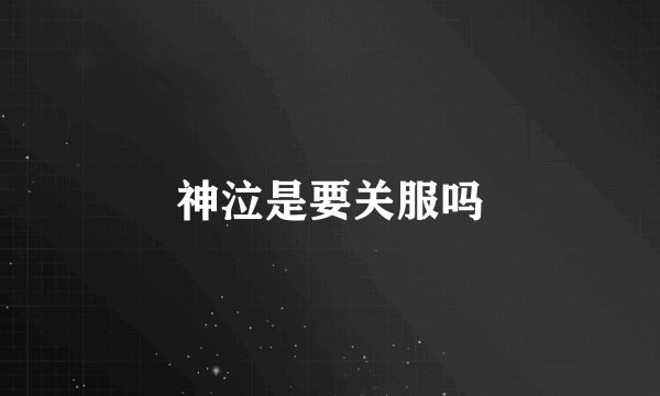 神泣是要关服吗