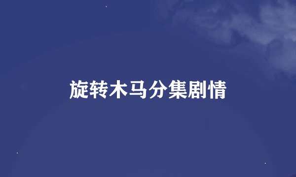 旋转木马分集剧情