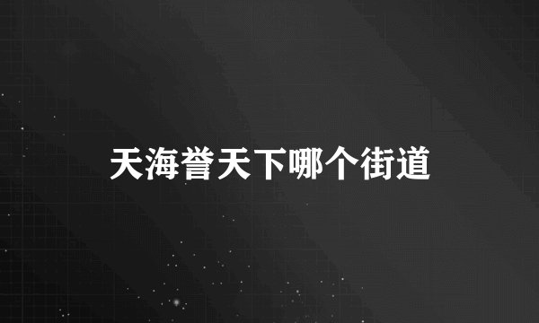 天海誉天下哪个街道