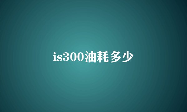 is300油耗多少