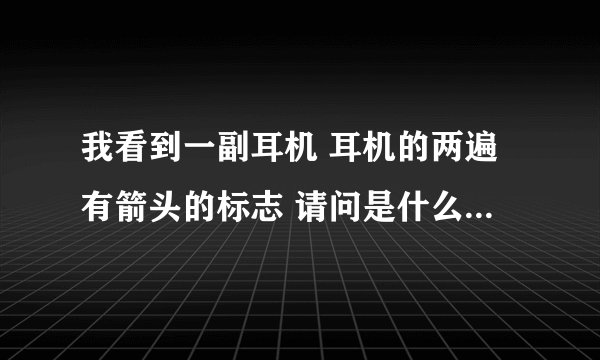 我看到一副耳机 耳机的两遍有箭头的标志 请问是什么耳机呃？谢谢（价格好像为700）