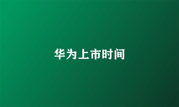 华为上市时间