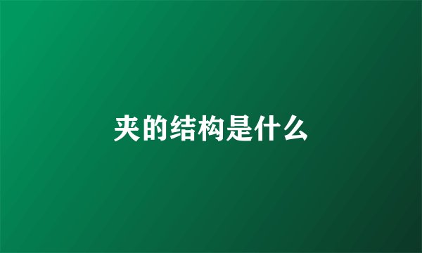 夹的结构是什么