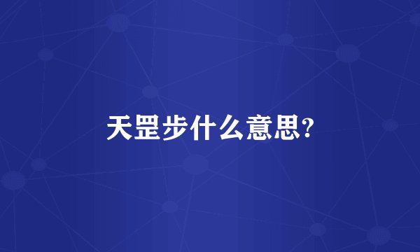 天罡步什么意思?