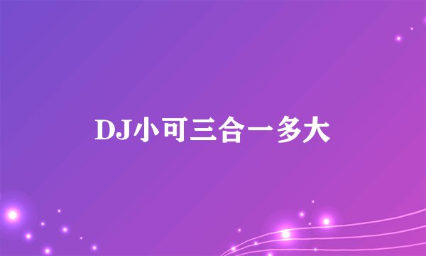 DJ小可三合一多大