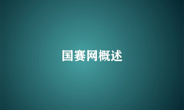国赛网概述