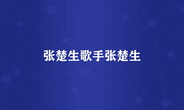 张楚生歌手张楚生